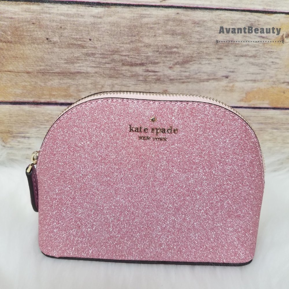 Kate Spade Small Lola Cosmetic Dome Rose PInk New - Picture 3 of 11
